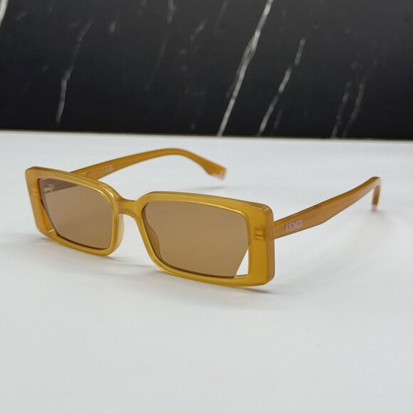 NEW FE40164I 44J FENDI SQUARE ORANGE WOMEN FENDI SUNGLASSES main image 7